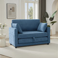 Guest Room Pull‑Out Sleeper Sofa Bed, 2‑in‑1 Loveseat Fabric Couch, Vacuum Packed No Assembly Sofa with Solid Wood Support Frame