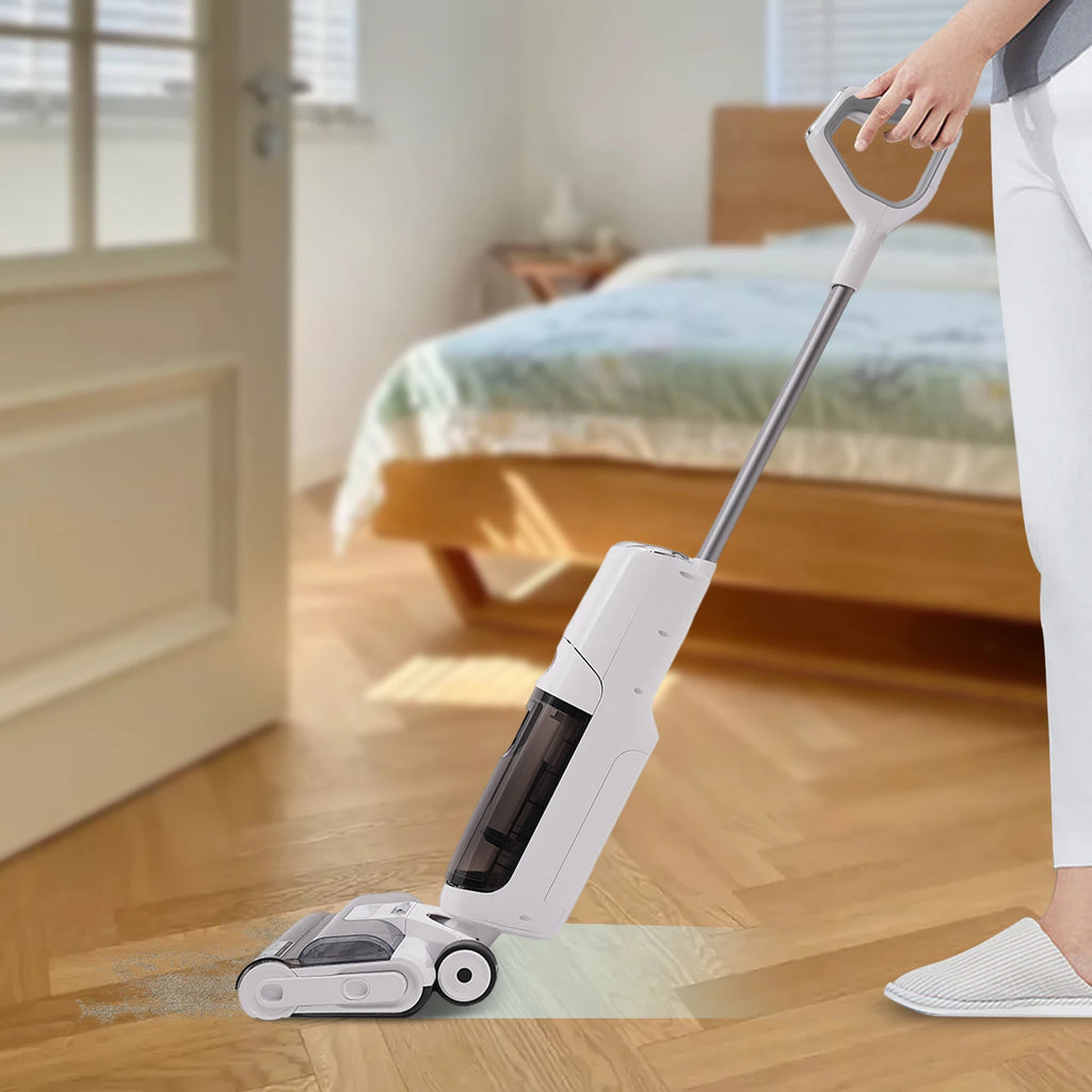 Smart Wet Dry Vacuum Cordless 600ml Dual Tank Floor Cleaner Brushless Motor Quiet Vacuum for Pet Rooms Baby Rooms Marble