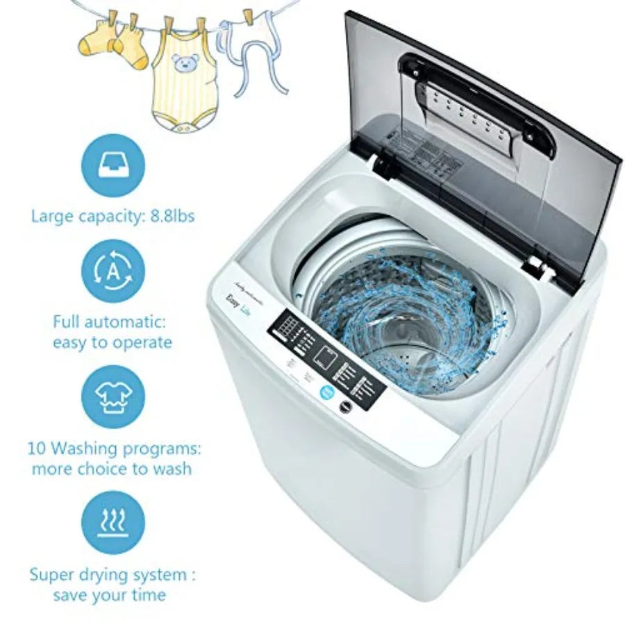 Portable Washing Machine, Full-Automatic w/Drain Pump