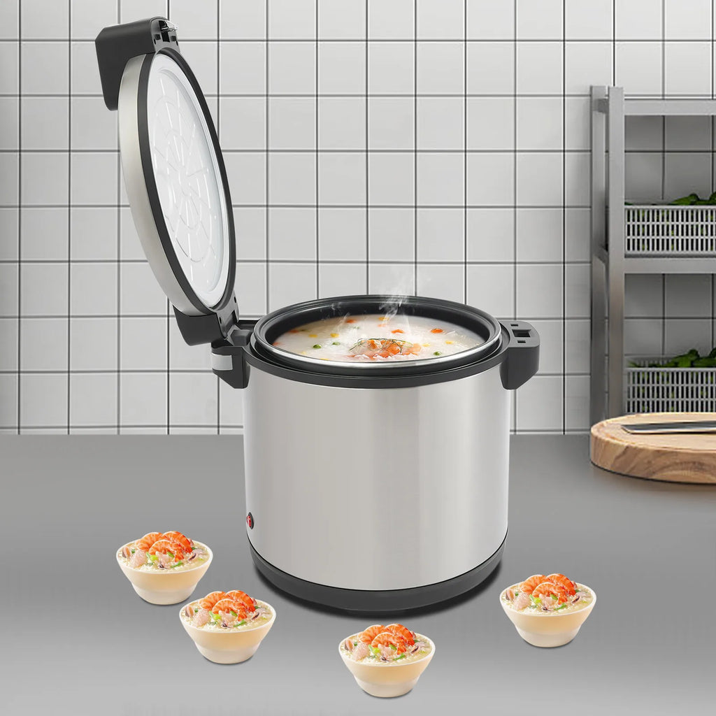 Commercial Rice Warmer 19L 20Qt, 110V Stainless Steel Rice Keeper, Non-Stick Inner Liner for Restaurant Buffet, US Plug