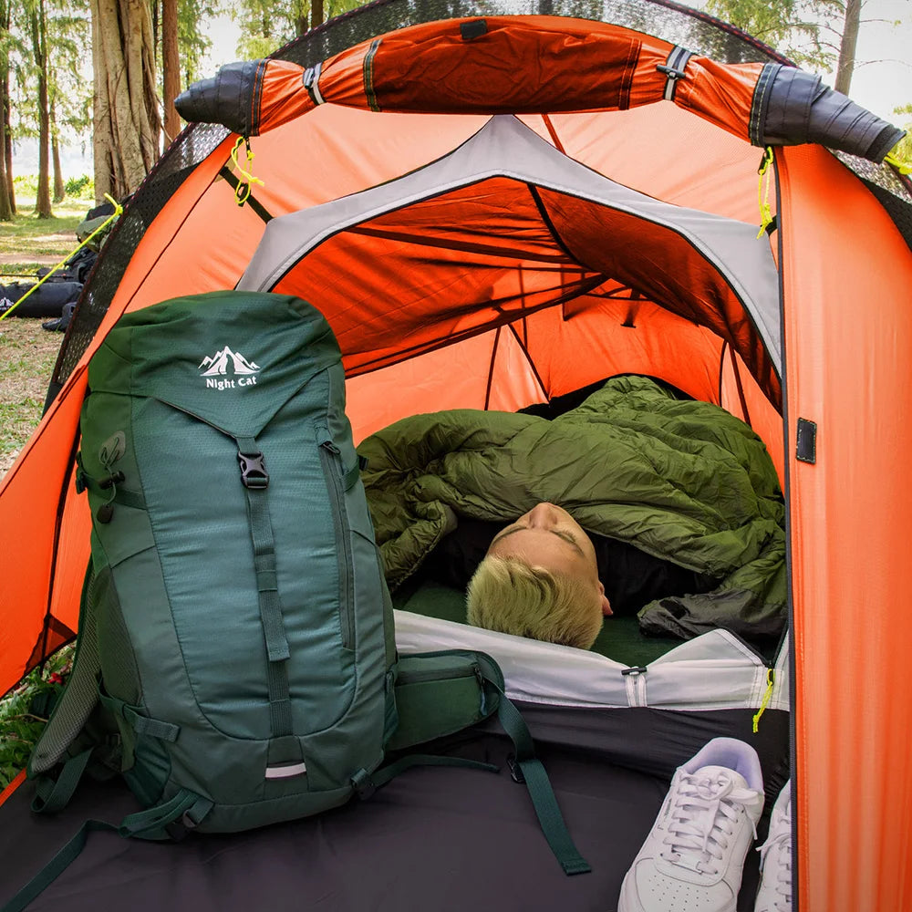 Night Cat Ultralight Tunnel Tent: Waterproof Lightweight 1 People Backpacking Tent for Outdoor Camping Hiking Treeking