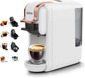 Cafelffe 4In1 Capsule Coffee Machine 19Bar Hot Cold Brew Coffee Maker,4 Adapter For Nes Original/DG/ 44mm ESE Pod/Coffee Powder
