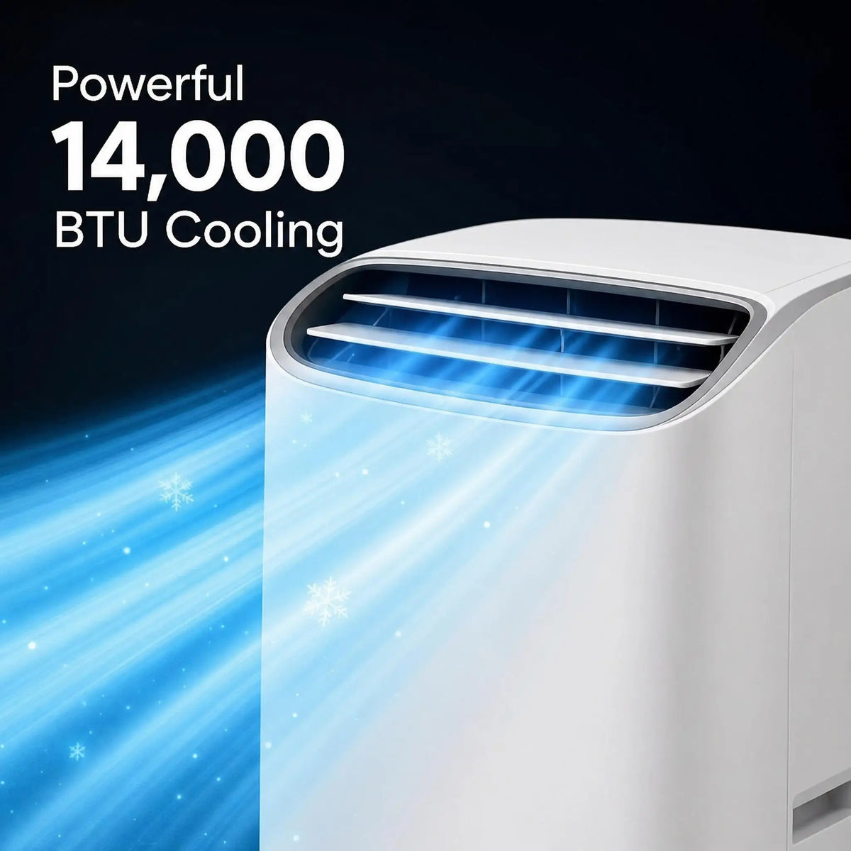 14000 BTU Portable Air Conditioner Fast Cooling Up To 750 Sq Ft 3 In 1 Portable AC Unit With Cool Dry And Fan Modes 24H Timer Function And Remote Control For Room Office