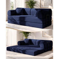 78.8" Convertible Sofa Bed, High Back Boneless Couch for Living Room
