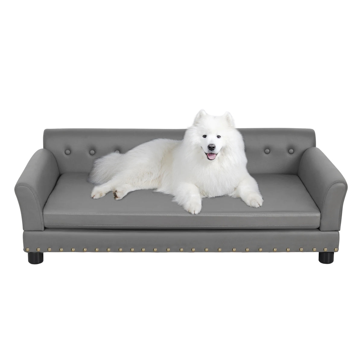 BINGOPAW Rectangle Pet Bed for Medium and Large Dogs, Durable Elevated Dog Sofa Bed, Comfortable Dog Couch, Modern Dog Sofa