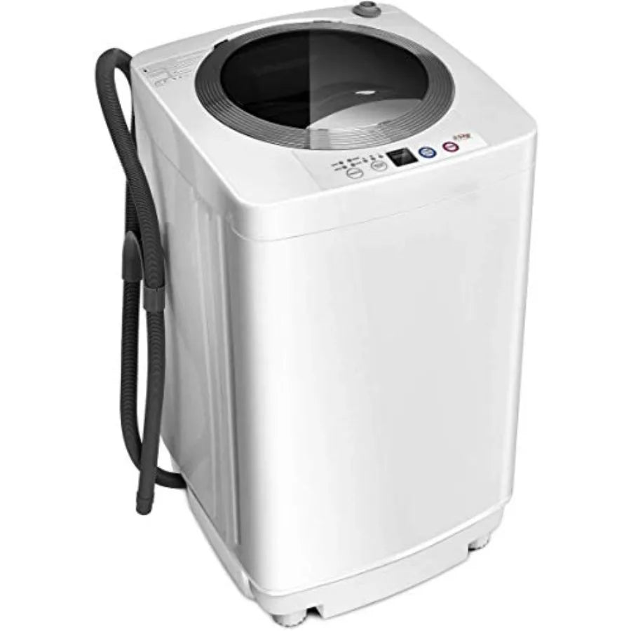 Portable Washing Machine, Full Automatic Washer and Dryer Combo, with Built-in Pump Drain 8 LBS Capacity Compact Laundry Washer