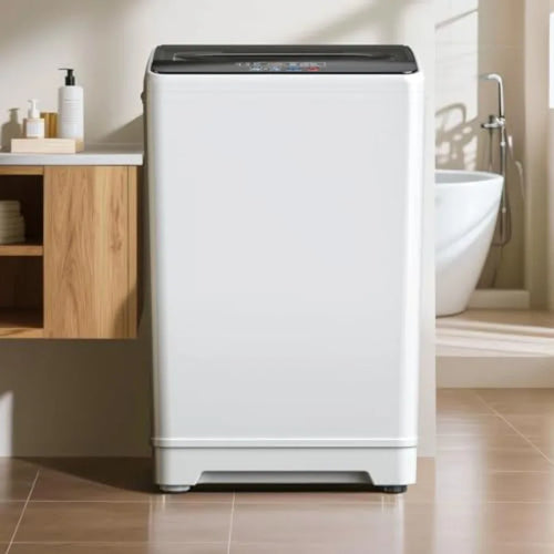 18lbs Portable Washing Machine, Laundry Washer, 2.4 Cu.Ft, White