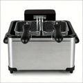 5.3-Qt Electric Deep Fryer with 3 Baskets 1700W Power LED Touch Screen Display And 6 Cooking Presets for Kitchen Use