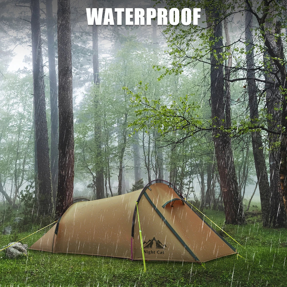 Waterproof Backpacking Tent for Camping Double Layer with Aluminum Poles And Footprint Included Lightweight Outdoor Shelter