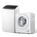 17.8LBS Full Automatic Washing Machine and 1.5CuFt Portable Clothes Dryer Set, Compact Laundry Washer and Dryer Combo Set with