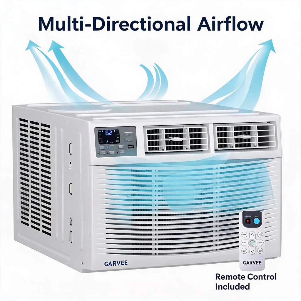 Window Air Conditioner 8000 BTU With Heat Energy Efficient AC Unit Remote Control WiFi Enabled Compatible With Alexa And Google Assistant For Room Up To 350 Sq Ft