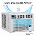 Window Air Conditioner 8000 BTU With Heat Energy Efficient AC Unit Remote Control WiFi Enabled Compatible With Alexa And Google Assistant For Room Up To 350 Sq Ft