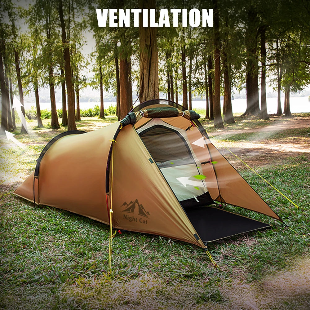 Waterproof Backpacking Tent for Camping Double Layer with Aluminum Poles And Footprint Included Lightweight Outdoor Shelter