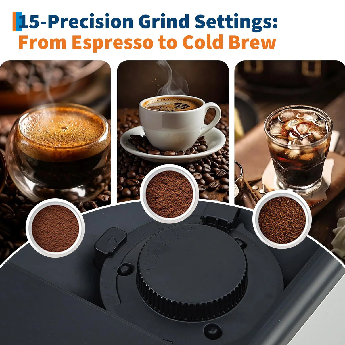 Super Fully Automatic Coffee Machine, 6 Coffee Styles Touch Control Espresso Cappuccino Latte Maker with Milk Jug
