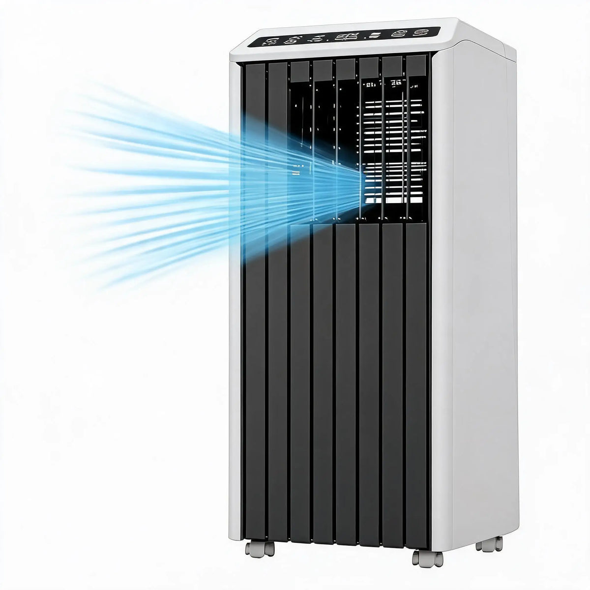 8000 BTU Portable Air Conditioner 3-In-1 Cool Dry Fan Modes Quiet AC With Remote Window Kit 45 Pints Per Day Dehumidifier 27.4x11.7x11.3 Inches For Rooms Up To 350 Sq Ft