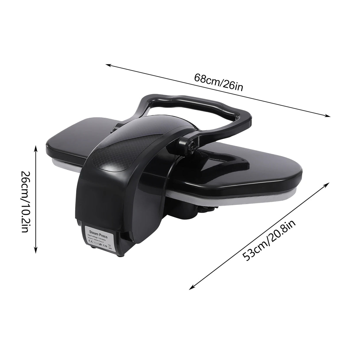 1600w Steam Iron Press with Overheat Protection and Auto Standby, Diamond Pattern Plate Heating for Professional Fabric Care at Home