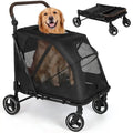 Pet Stroller for Medium & Large Dog, Foldable Dog Stroller for 2 Dogs 30kg, All Terrain Dog Wagon Stroller with Dual Entry