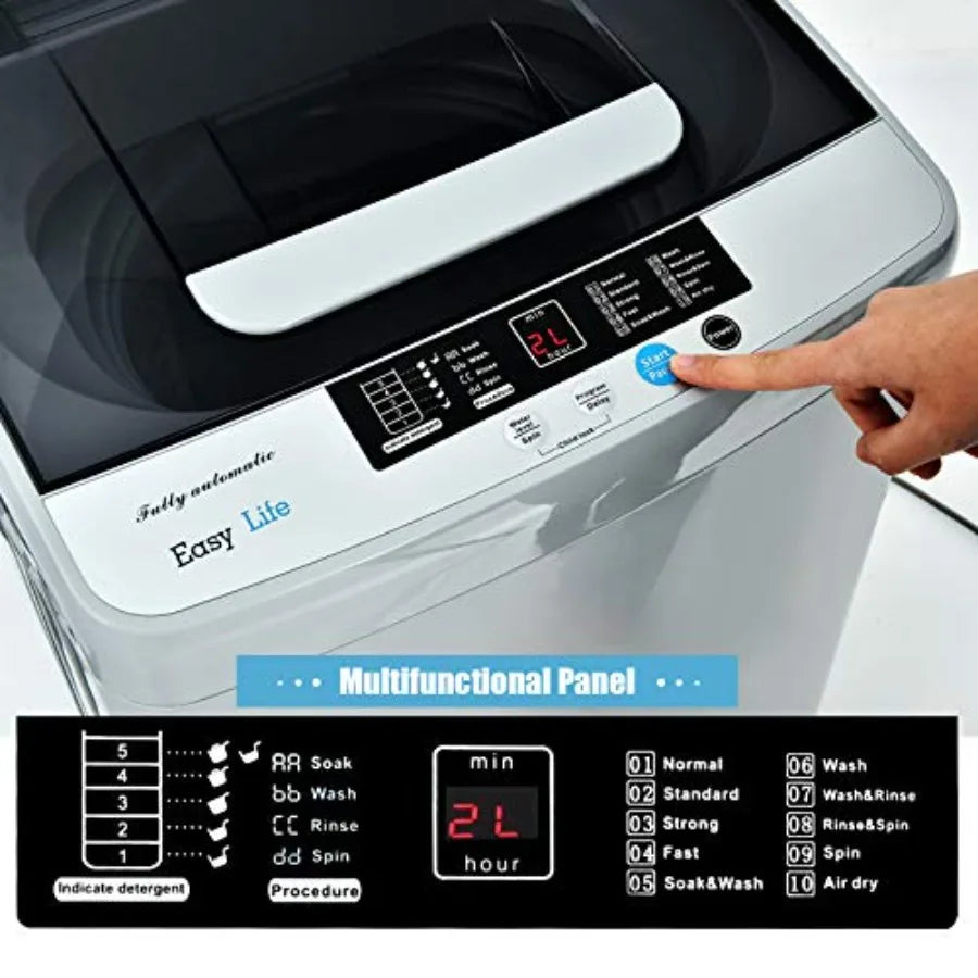 Portable Washing Machine, Full-Automatic w/Drain Pump