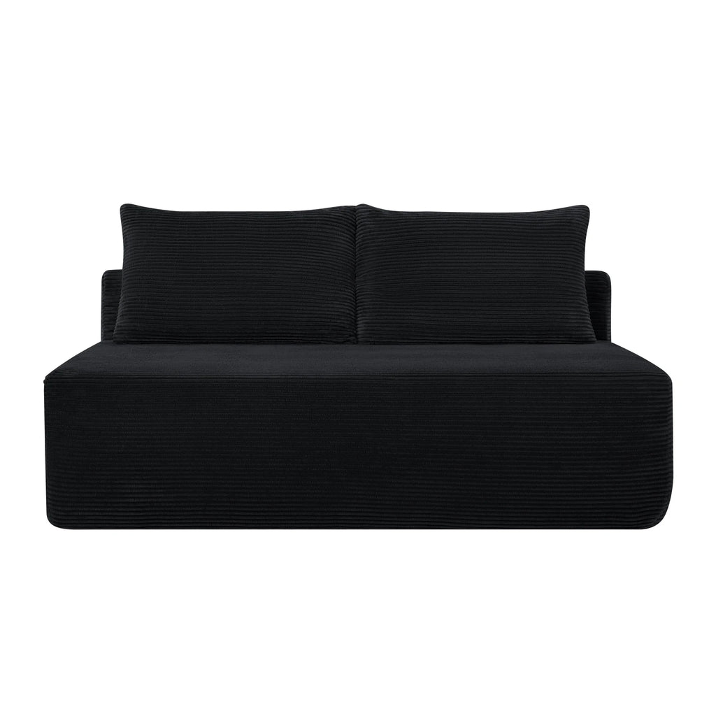 69" L-Shaped Sectional Sofa with Double Chaise, Deep Seat Cloud Couch with High-Density Spring Support, Plush Corduroy Fabric 2 Seater Loveseat for Living Room, No Assembly Required