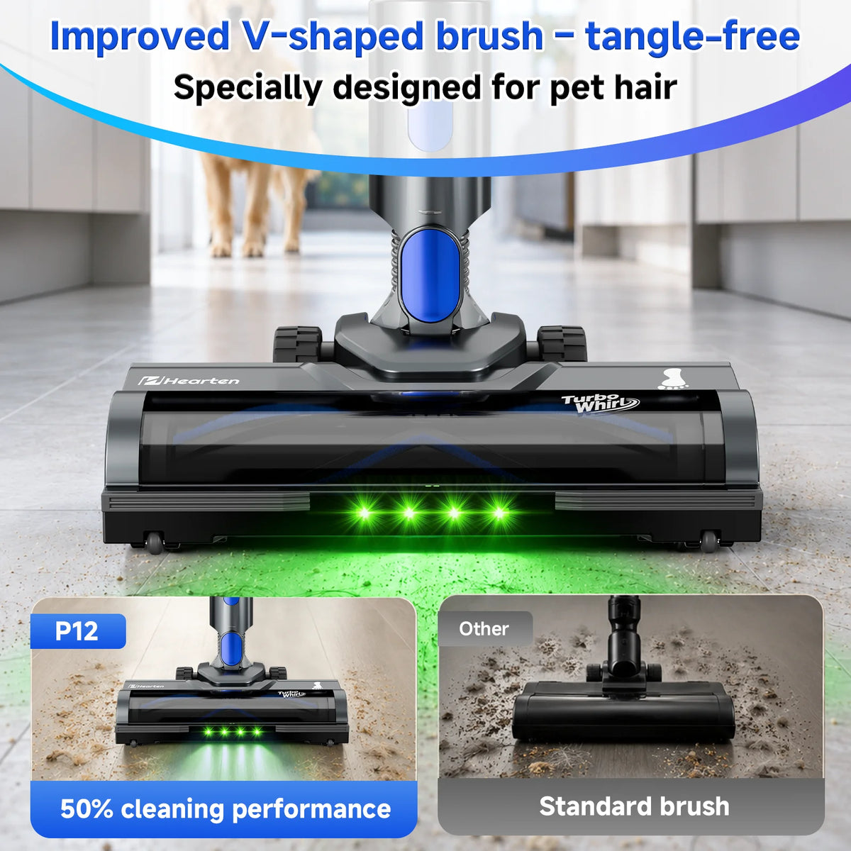 Buylike Wireless Vacuum Cleaner with Large LED Display High Suction Power Portable Dustbuster for Home Cleaning