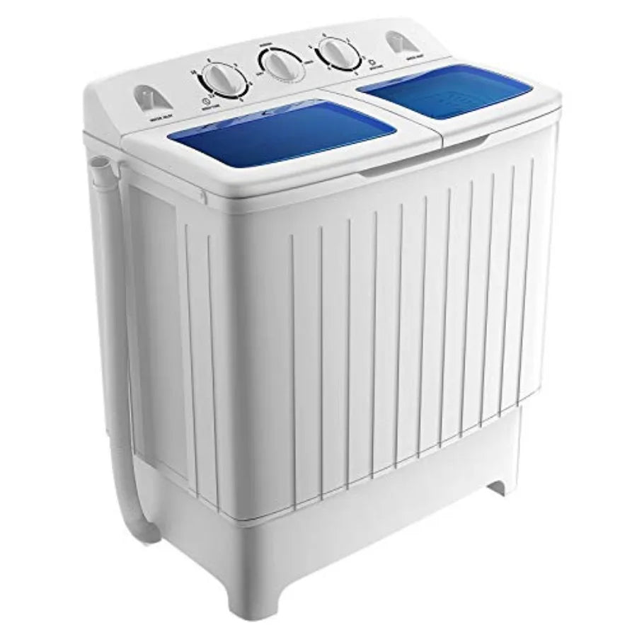 Portable Washing Machine, 20lbs Capacity, Twin Tub 2lbs Washer and 8lbs Spinner Combo, Compact for Apartment RV Dorms, Blue and