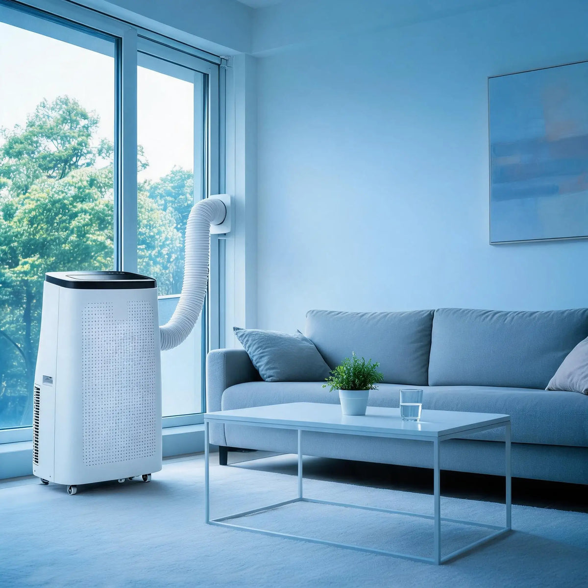 14000 BTU 4 In 1 Portable Air Conditioner With Dehumidifier And Fan Cools Large Room Up To 700 Sq Ft Remote Control Quiet Sleep Mode Energy Efficient For Home Office Garage