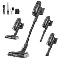 ReactiSense 350W cordless stick vacuum for pet hair and hard floors carpets, black, lightweight with Floor Sense + React, 60-mi