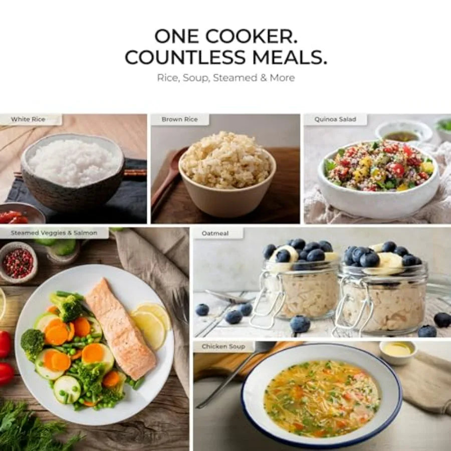Basic Rice Cooker 10-Cup Uncooked / 20-Cup Cooked, Large Rice Maker and Warmer with Nonstick Inner Pot, Easy to Use with Auto Keep Warm, Includes Steam Tray