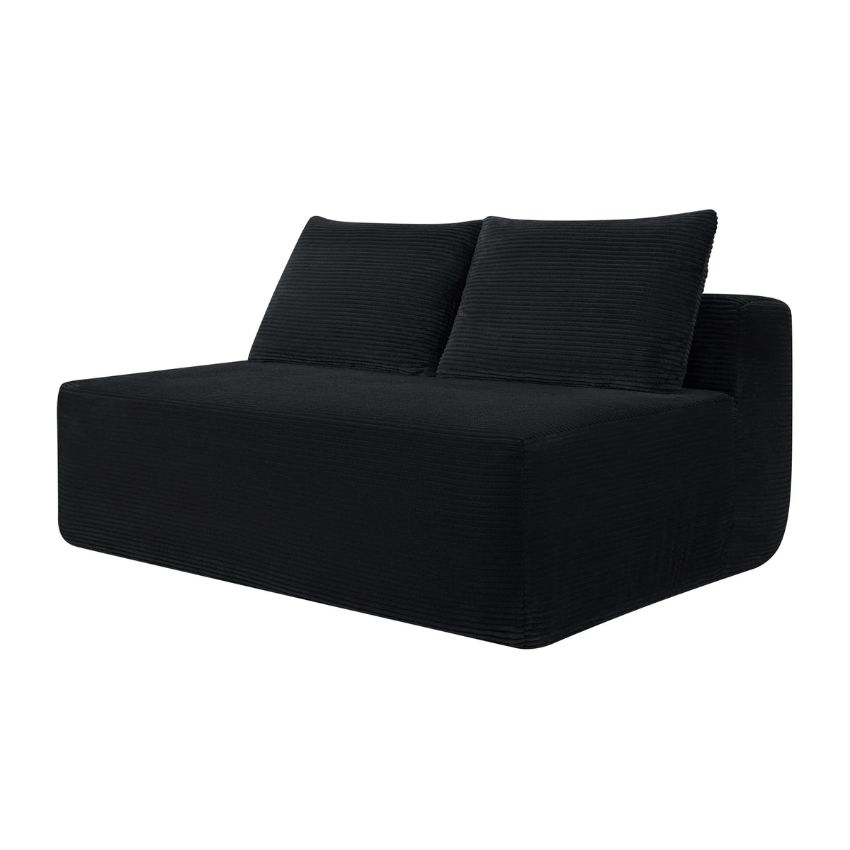 69" L-Shaped Sectional Sofa with Double Chaise, Deep Seat Cloud Couch with High-Density Spring Support, Plush Corduroy Fabric 2 Seater Loveseat for Living Room, No Assembly Required