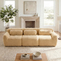 114'' Modular Sectional Sofa Couches With Throw Pillows,Full-compression Vacuum Packaging Buckle Connection For Home