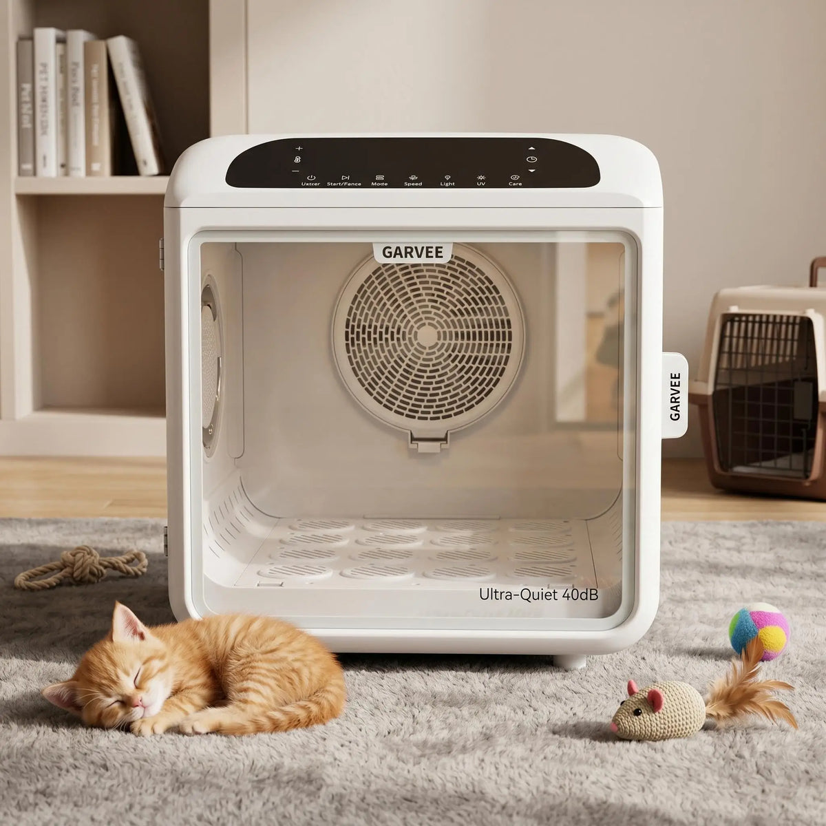 Pet Dryer Box, 360° All-Round Airflow Pet Hair Drying Cabinet, Smart Temperature Control 40dB Quiet Pet Drying Box for Small Dogs Cats Home Use