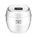 Micom Fuzzy Logic Rice Cooker for home kitchen use, white plastic and stainless steel, 20-cup cooked capacity with precise temp
