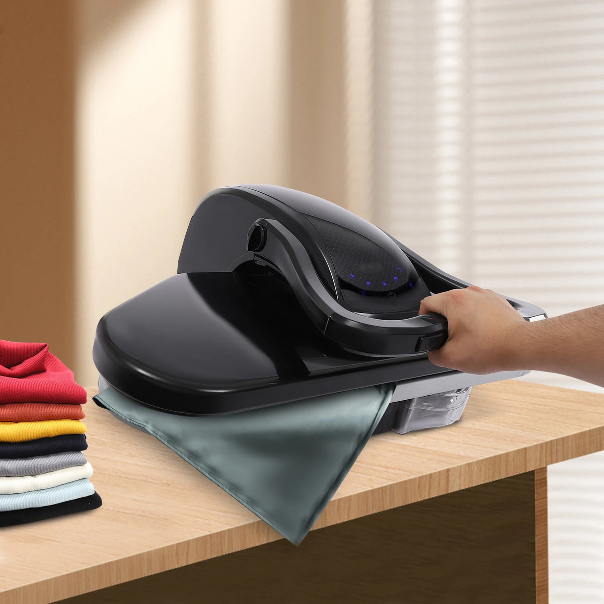 1600w Steam Iron Press with Overheat Protection and Auto Standby, Diamond Pattern Plate Heating for Professional Fabric Care at Home