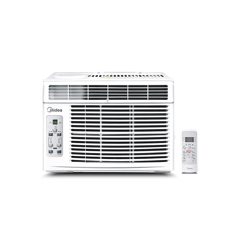 Midea Digital Window Air Conditioner with Remote Control, 3-in-1 Cool/Fan/Dehumidifier AC Unit for Rooms Up to 250 Sq.Ft, Quiet 52dB Sleep Mode, Easy Install Kit Fits 23"-36" Windows, Washable Reusable Filter, Complete Mount