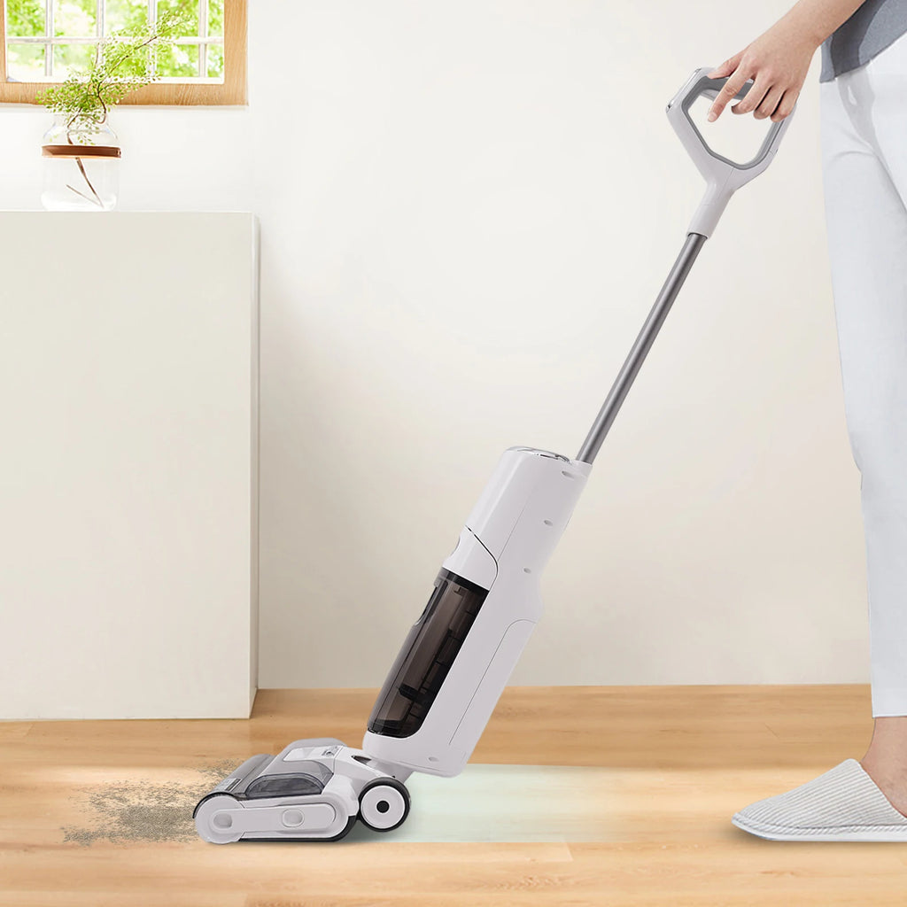 Smart Wet Dry Vacuum Cordless 600ml Dual Tank Floor Cleaner Brushless Motor Quiet Vacuum for Pet Rooms Baby Rooms Marble