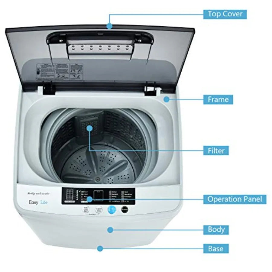 Portable Washing Machine, Full-Automatic w/Drain Pump