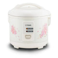 5.5 Cup Capacity White Rice Cooker with Non-Stick Inner Pot, Retractable Power Cord, and Keep Warm up to 12 hours