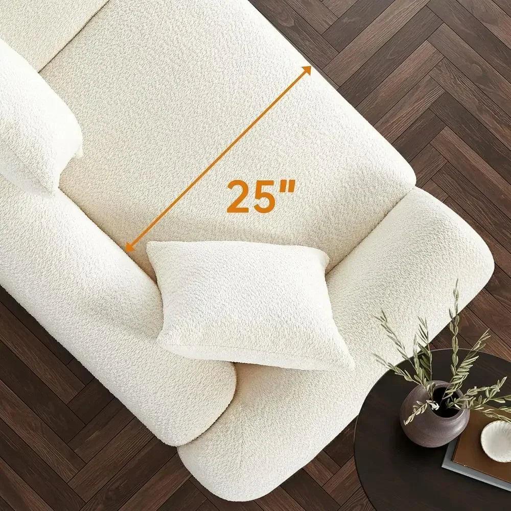 Upholstered Sofa Chair with Wooden Legs, Deep Seat, Pet-Friendly, Beige Accent Chair for Living Room or Bedroom Reading