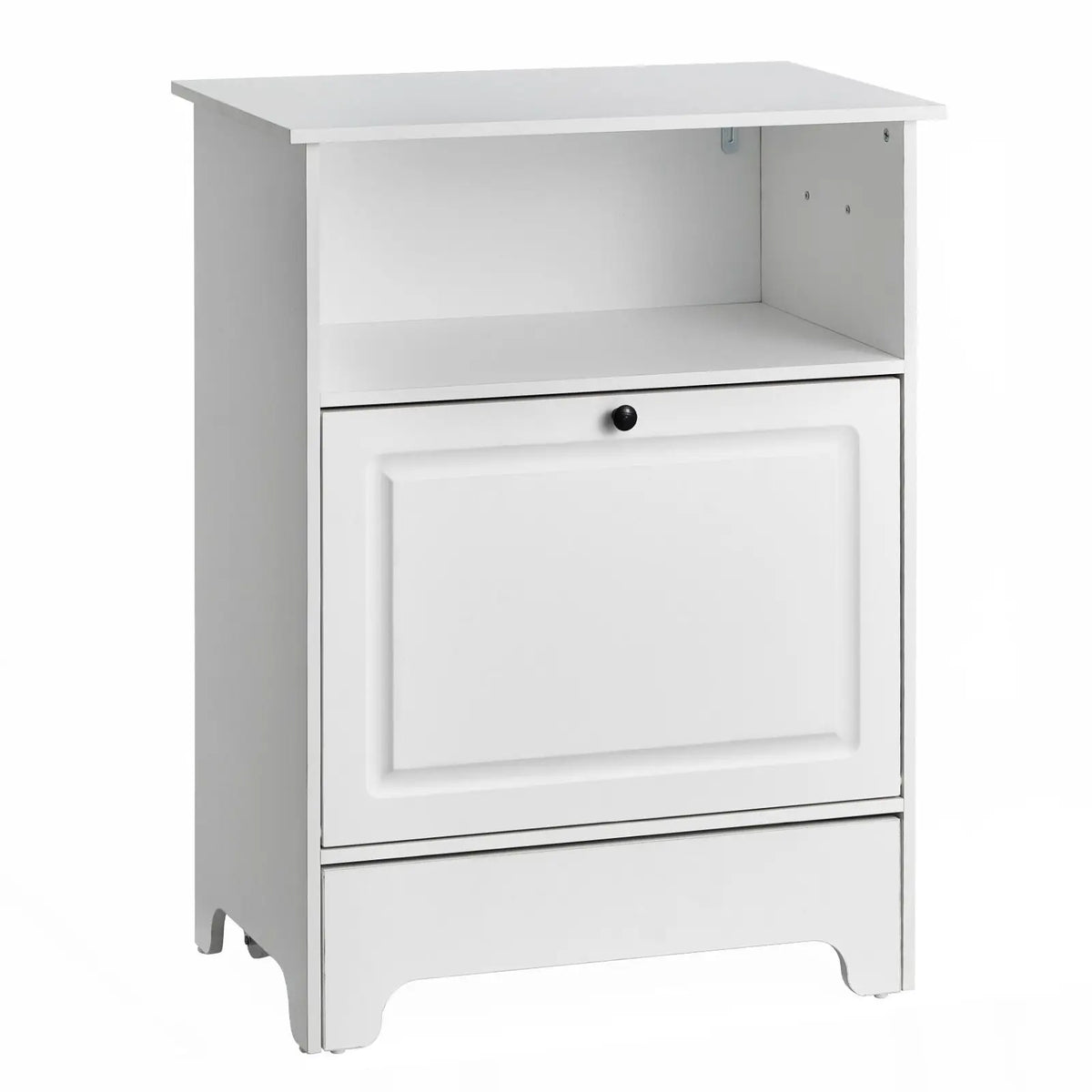 Pet Feeding Station with 2 Stainless Steel Bowls, Elevated Dog Bowls with Storage, Dog Food Storage and Feeder Station with Tilt Out Storage Cabinet, Pet Toy Storage Organizer, for Small Dogs