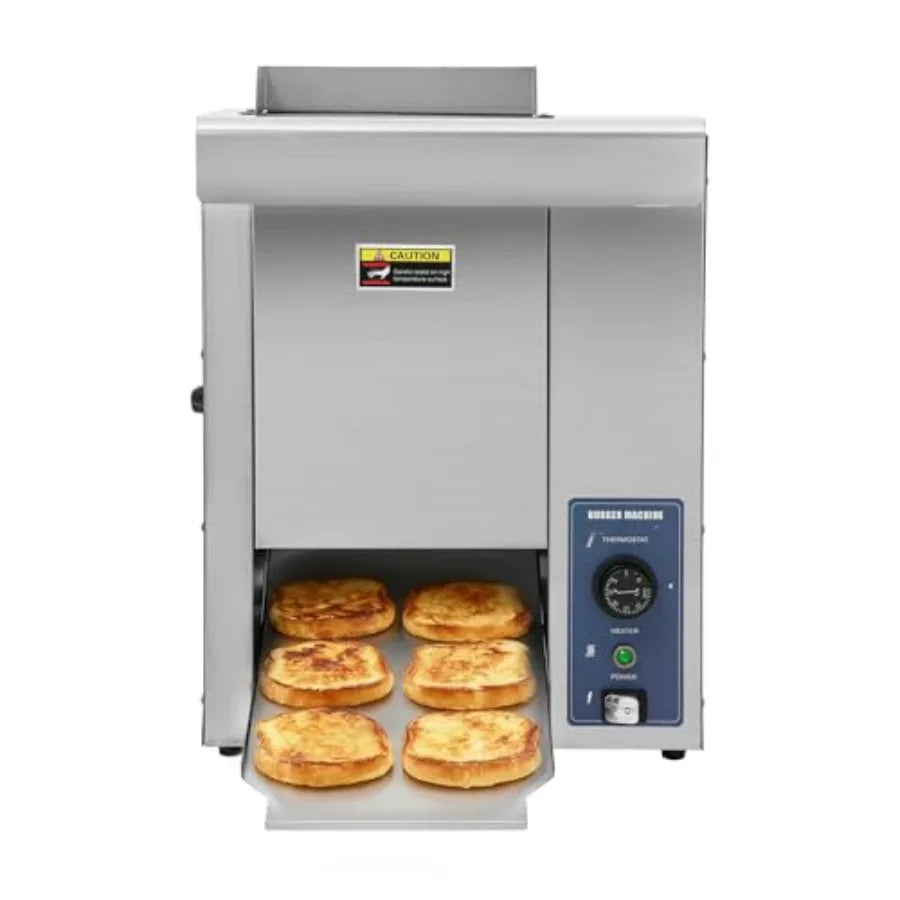 Commercial Vertical 2000W Electric Hamburger Bun Toaster with Adjustable Temperature and Thickness for Fast Food Restaurant Bak
