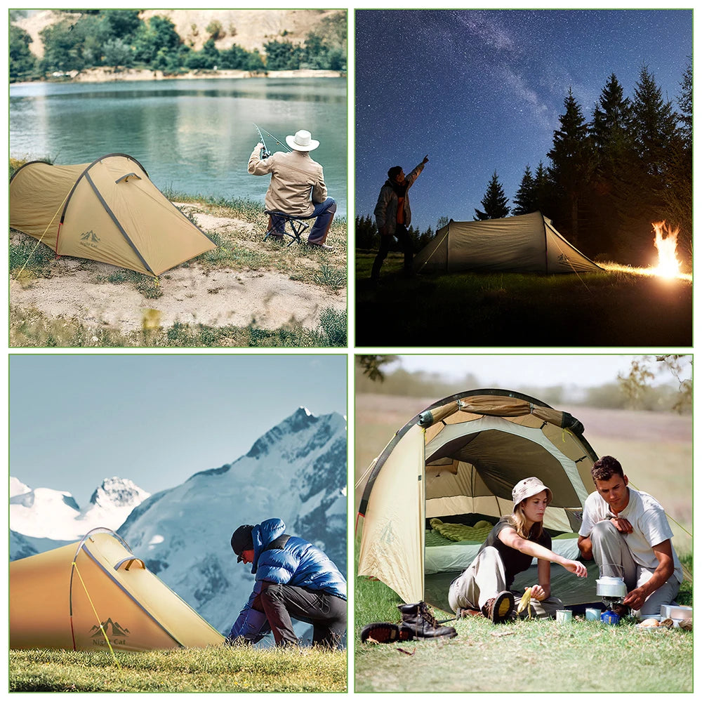 Waterproof Backpacking Tent for Camping Double Layer with Aluminum Poles And Footprint Included Lightweight Outdoor Shelter